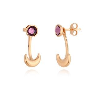Swarovski Crystal MYSTICAL IRIS OVERLAPPING EARRING + ROSÉ GOLD PLATED